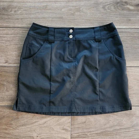 Adidas Clima Cool Black Golf Skirt Pockets 4 - Picture 1 of 5